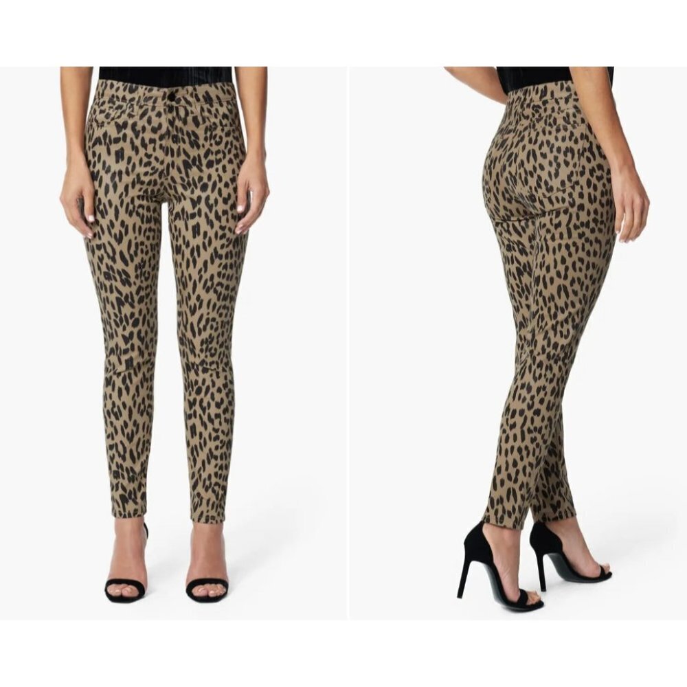 Joe's Jeans Womens Size 0/25 The Charlie Animal Print Ankle Skinny Jeans Coated